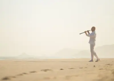 Nigel Shore on the beach in Rio de Janeiro