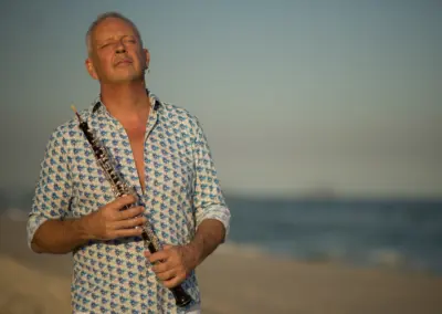 Nigel Shore on the beach in Rio de Janeiro